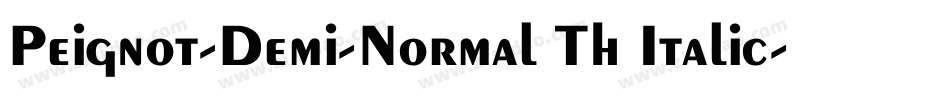 Peignot-Demi-Normal Th Italic字体转换
